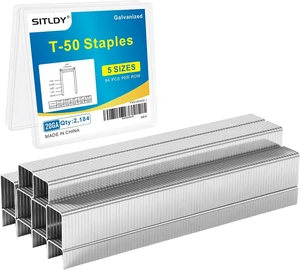 Heavy Duty T50 Staples 1300-Count 3 Sizes Galvanized 3/8" Crown Heavy Duty T50 Staples 1300-Count 3 Sizes Galvanized 3/8" Crown