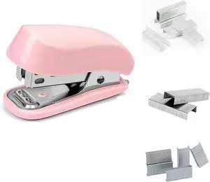 Pink Color Mini Stapler with Staples,Small Cute Stapler for Desk,Gift for Student or Office Use (Pink) Pink Color Mini Stapler with Staples,Small Cute Stapler for Desk,Gift for Student or Office Use (Pink)