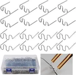 DLronwey Plastic Welding Staples 1000 pcs,2 Types Hot Staples for Decoration,Auto Repair,Architectural Modelling,Toy Manufacturing,Etc. DLronwey Plastic Welding Staples 1000 pcs,2 Types Hot Staples for Decoration,Auto Repair,Architectural Modelling,Toy Manufacturing,Etc.