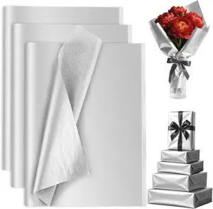 60 Sheets Silver Tissue Paper Bulk, PLULON Gift Wrapping Tissue Paper for Packaging 14 x 20 Inch Art Crafts for Gift Bags Decorative Floral Wedding Birthday Party Decor 60 Sheets Silver Tissue Paper Bulk, PLULON Gift Wrapping Tissue Paper for Packaging 14 x 20 Inch Art Crafts for Gift Bags Decorative Floral Wedding Birthday Party Decor