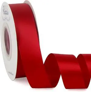 Ribbli Double Faced Red Satin Ribbon,1 x Continuous 25 Yards,Fabric Ribbon Use for Bows Bouquet,Christmas Gift Wrapping,Floral Arrangement Ribbli Double Faced Red Satin Ribbon,1 x Continuous 25 Yards,Fabric Ribbon Use for Bows Bouquet,Christmas Gift Wrapping,Floral Arrangement