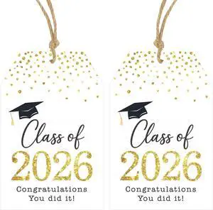 Anwyll Graduation Gift Tags 2026-50Pcs Happy Graduation Tags with String Congrats Grad Class of 2026 Tag Congratulations You Did It Tag for Grad Party Favors Decor Gift Wrapping Goodie Treat Bag Anwyll Graduation Gift Tags 2026-50Pcs Happy Graduation Tags with String Congrats Grad Class of 2026 Tag Congratulations You Did It Tag for Grad Party Favors Decor Gift Wrapping Goodie Treat Bag