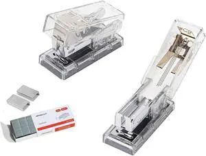Mini Portable Manual Stapler with 1000 Staples(Clear) Mini Portable Manual Stapler with 1000 Staples(Clear)