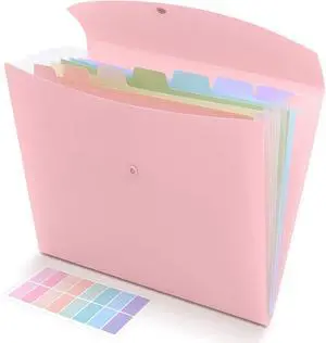 SKYDUE Cute Accordion File Organizer, Expanding File Folder with 8 Pockets, Document Organizer with Colorful Tabs for School, Office, Hospital Tax, Receipts Storage Letter/A4 Size Pink SKYDUE Cute Accordion File Organizer, Expanding File Folder with 8 Pockets, Document Organizer with Colorful Tabs for School, Office, Hospital Tax, Receipts Storage Letter/A4 Size Pink
