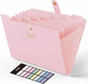 Sooez 8 Pocket Accordion File Organizer, Pastels Expanding File Folder Sooez 8 Pocket Accordion File Organizer, Pastels Expanding File Folder