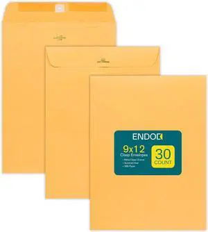 Clasp Envelopes 9x12 Inches Brown Kraft Catalog Letter Envelopes - 30 Pack - with Clasp Closure & Gummed Seal - 28lb Heavyweight Paper Envelopes for Home, Office, Business, Legal or School Clasp Envelopes 9x12 Inches Brown Kraft Catalog Letter Envelopes - 30 Pack - with Clasp Closure & Gummed Seal - 28lb Heavyweight Paper Envelopes for Home, Office, Business, Legal or School