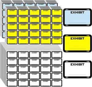 1000 Pcs Legal Exhibit Stickers Labels 1.65 x 1'' Plaintiff Exhibit Tabs 1000 Pcs Legal Exhibit Stickers Labels 1.65 x 1'' Plaintiff Exhibit Tabs