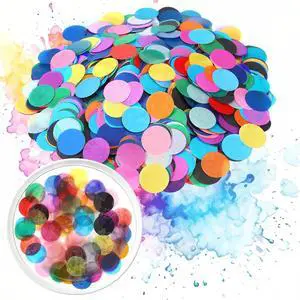 AmazingSpark 7200 Pcs Bleeding Tissue Paper 1 Inch Watercolor, Round AmazingSpark 7200 Pcs Bleeding Tissue Paper 1 Inch Watercolor, Round