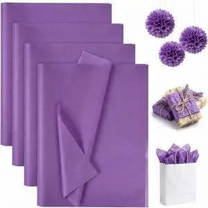 Koogel 330 Sheets Purple Tissue Paper, 14 X 10 inches Koogel 330 Sheets Purple Tissue Paper, 14 X 10 inches