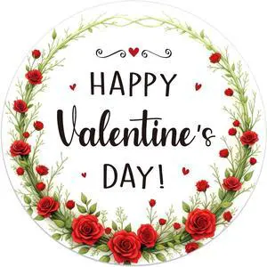 WhatSign Happy Valentines Day Stickers - 72Pcs 1.5" Round Rose Removable Bulk Tags Scrapbooking Labels Vivid Colors Romantic Decorative Decals for Envelope Seals Cards Gift Wrapping & DIY Crafts WhatSign Happy Valentines Day Stickers - 72Pcs 1.5" Round Rose Removable Bulk Tags Scrapbooking Labels Vivid Colors Romantic Decorative Decals for Envelope Seals Cards Gift Wrapping & DIY Crafts