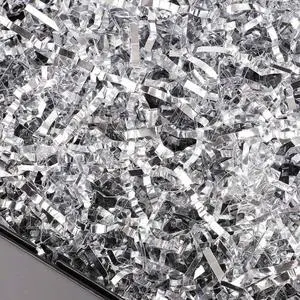 PLINJOY 4 OZ Crinkle Cut Paper Shred Filler for Gift Basket Shredded Confetti Paper Box Stuffing Easter Basket Grass (Silver) PLINJOY 4 OZ Crinkle Cut Paper Shred Filler for Gift Basket Shredded Confetti Paper Box Stuffing Easter Basket Grass (Silver)