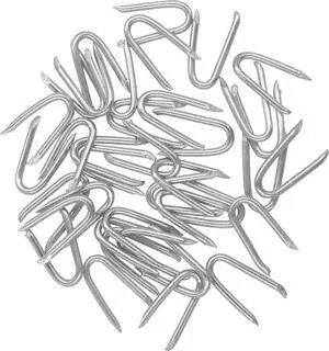 Steel Wire Fencing Staples (200 pcs), Galvanized U-Shaped Fasteners Nails Steel Wire Fencing Staples (200 pcs), Galvanized U-Shaped Fasteners Nails