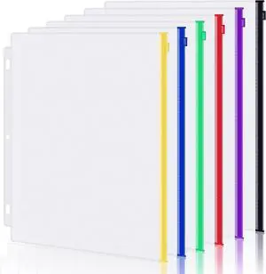 Antner 6 Pack Letter Size Binder Pockets for 3 Ring Binder, Multicolor Zipper Binder Pouches Loose Leaf Bags Document Folders, Waterproof PVC Binder Pockets Filing Bags for Business Office Supplies Antner 6 Pack Letter Size Binder Pockets for 3 Ring Binder, Multicolor Zipper Binder Pouches Loose Leaf Bags Document Folders, Waterproof PVC Binder Pockets Filing Bags for Business Office Supplies
