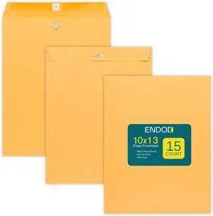 EnDoc Clasp Envelopes 10x13 Inch -15 Pack Brown Kraft Catalog Envelope with Clasp Closure & Gummed Seal 28lb Heavyweight Envelopes for Home, Office, Business, Legal or School 10x13, Brown Kraft EnDoc Clasp Envelopes 10x13 Inch -15 Pack Brown Kraft Catalog Envelope with Clasp Closure & Gummed Seal 28lb Heavyweight Envelopes for Home, Office, Business, Legal or School 10x13, Brown Kraft