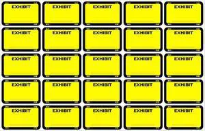 Tinlade 500 Pcs Exhibit Stickers Legal Exhibit Labels 1.65x1 Inches,Yellow Tinlade 500 Pcs Exhibit Stickers Legal Exhibit Labels 1.65x1 Inches,Yellow