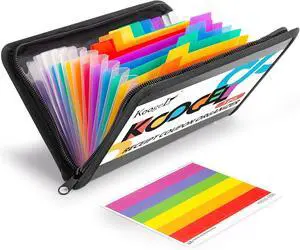 Koogel 13 Pockets Expanding File Folder, Zipper Accordion Organizer, Black Koogel 13 Pockets Expanding File Folder, Zipper Accordion Organizer, Black