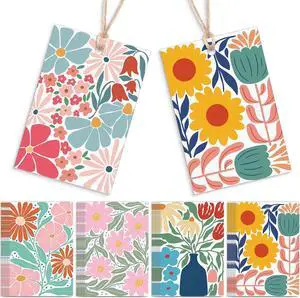 AmazingSpark 50 Set Gift Tags with String, Abstract, Colorful AmazingSpark 50 Set Gift Tags with String, Abstract, Colorful