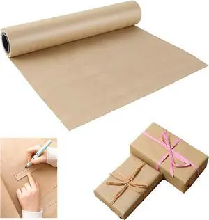 Shinok Brown Kraft Paper Roll - 15" x 33'(400") Brown Wrapping Paper for Packing Moving Small Craft Paper Roll for Gift Wrapping Art Christmas Shinok Brown Kraft Paper Roll - 15" x 33'(400") Brown Wrapping Paper for Packing Moving Small Craft Paper Roll for Gift Wrapping Art Christmas