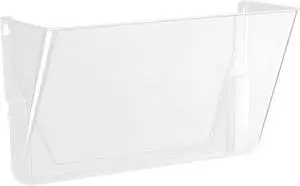 Amazon Basics Expandable Plastic Wall File Organizer, Hanging File Holder, Letter Size, 1-Pocket, Clear, Space Saving for Office Home Amazon Basics Expandable Plastic Wall File Organizer, Hanging File Holder, Letter Size, 1-Pocket, Clear, Space Saving for Office Home