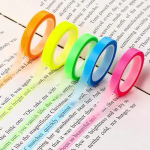 5 Rolls Highlighter Tape Colored Transparent Marking Sticker Removable Fluorescent Neon Tape Annotation Supplies for Teachers Students Reading Home Office (0.23inch X 16ft) 5 Rolls Highlighter Tape Colored Transparent Marking Sticker Removable Fluorescent Neon Tape Annotation Supplies for Teachers Students Reading Home Office (0.23inch X 16ft)