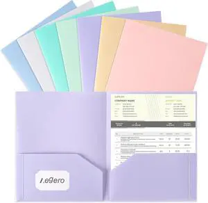 Aegero Plastic Folders with Pockets (7 Pack, Sweet Colors) Aegero Plastic Folders with Pockets (7 Pack, Sweet Colors)