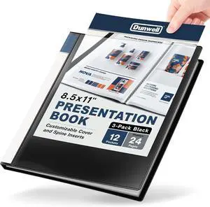 Dunwell 12-Pocket Presentation Binder 8.5x11, 24-Page Portfolio Folder Dunwell 12-Pocket Presentation Binder 8.5x11, 24-Page Portfolio Folder