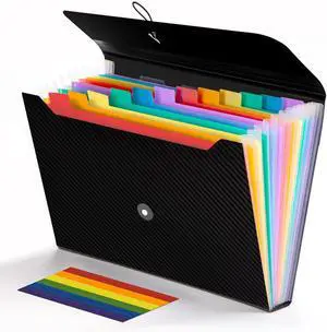 Expanding File Folder, 13 Pockets Accordion File Holder Organizer, A4 Letter Size Paper Document Receipt Organizer Accordian Filing Folder for Classroom, Home, Office and Travel Expanding File Folder, 13 Pockets Accordion File Holder Organizer, A4 Letter Size Paper Document Receipt Organizer Accordian Filing Folder for Classroom, Home, Office and Travel
