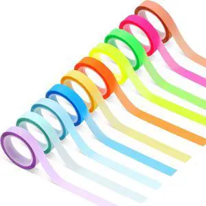 Utron 10 Rolls Colorful Highlighter Tape, 0.31" x 16.5 ft Highlighter Tape Removable, Transparent Highlighter Strips, Highlighter Tapes for Books Teachers Students Utron 10 Rolls Colorful Highlighter Tape, 0.31" x 16.5 ft Highlighter Tape Removable, Transparent Highlighter Strips, Highlighter Tapes for Books Teachers Students