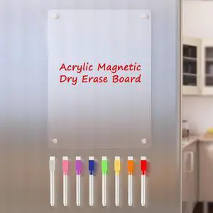 Neatsure Acrylic Magnetic Dry Erase Board for Fridge, Clear Whiteboard for Refrigerator, Notepad Memo to Do/Grocery List White Board, w/ 8 Colors Markers, 12"x9" Neatsure Acrylic Magnetic Dry Erase Board for Fridge, Clear Whiteboard for Refrigerator, Notepad Memo to Do/Grocery List White Board, w/ 8 Colors Markers, 12"x9"