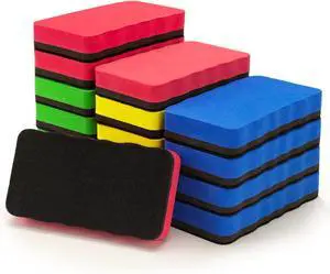 16 Pcs Dry Erase Erasers, Magnetic Whiteboard Eraser, 4 Color 16 Pcs Dry Erase Erasers, Magnetic Whiteboard Eraser, 4 Color
