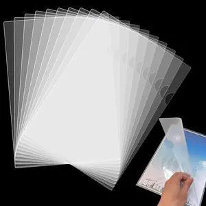 10 Pack Clear Document Folder, L-Type Plastic File Clear Folders Letter Size, Project Pockets Plastic Sleeves Transparent Folder for Office & School 10 Pack Clear Document Folder, L-Type Plastic File Clear Folders Letter Size, Project Pockets Plastic Sleeves Transparent Folder for Office & School