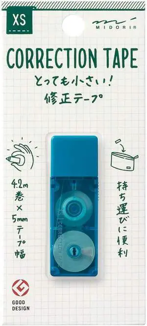 Midori Correction Tape, XS Series, Blue (35265006) Midori Correction Tape, XS Series, Blue (35265006)
