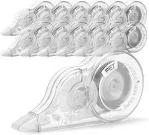 12 Pcs Correction Tape, 39.4 Ft, 0.2in Wide 12 Pcs Correction Tape, 39.4 Ft, 0.2in Wide