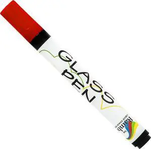 Glass Pen Window Marker: Liquid Chalk Pens for Glass (Red, Fine Tip) Glass Pen Window Marker: Liquid Chalk Pens for Glass (Red, Fine Tip)
