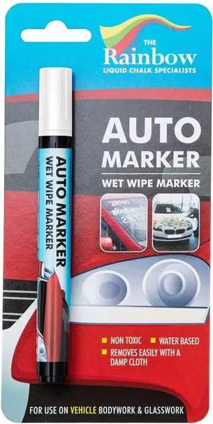 Window Markers for Glass Washable Car Window Paint Pen - White, Fine Tip Window Markers for Glass Washable Car Window Paint Pen - White, Fine Tip