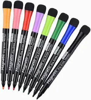 LivDeal Magnetic Dry Erase Markers - Fine Tip, Assorted Colors, 8 Pack, Low Odor Whiteboard markers for kids, Work On White board & Calendar, Refrigerator, (OF038) LivDeal Magnetic Dry Erase Markers - Fine Tip, Assorted Colors, 8 Pack, Low Odor Whiteboard markers for kids, Work On White board & Calendar, Refrigerator, (OF038)