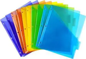 Plastic Binder Dividers with One Front Pocket and Tab Binder Divider for 3 Ring Binder, Multicolor, 10 Pack Plastic Binder Dividers with One Front Pocket and Tab Binder Divider for 3 Ring Binder, Multicolor, 10 Pack