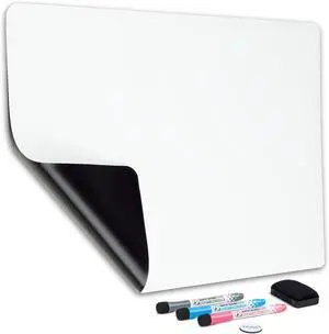 19x13 Magnetic Dry Erase White Board for Fridge w/ 3 Markers & Eraser 19x13 Magnetic Dry Erase White Board for Fridge w/ 3 Markers & Eraser