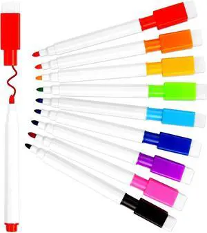 FINGOOO Magnetic Dry Erase Markers, 18 Pieces 9 Colors Fine Tip Point Dry Erase Pen with Erasers White Board Markers for Kids Teachers FINGOOO Magnetic Dry Erase Markers, 18 Pieces 9 Colors Fine Tip Point Dry Erase Pen with Erasers White Board Markers for Kids Teachers