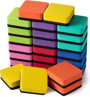 Favide 24 Pack Magnetic Whiteboard Dry Erase Erasers for Classroom School Favide 24 Pack Magnetic Whiteboard Dry Erase Erasers for Classroom School