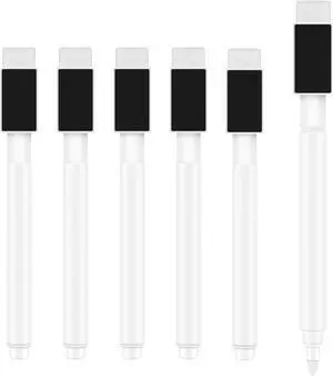 5 Pcs White Dry Erase Markers Magnetic Dry Erase Marker with Eraser Cap Mini Dry Erase Markers for Blackboard (5) 5 Pcs White Dry Erase Markers Magnetic Dry Erase Marker with Eraser Cap Mini Dry Erase Markers for Blackboard (5)