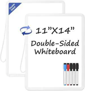 Small Wall White Board, 11" x 14" Mini Double-Sided Magnetic Dry Erase Board with Plastic Frame, Hanging Whiteboard with 5 Markers for Kids, Students, School, Kitchen, Home & Office Small Wall White Board, 11" x 14" Mini Double-Sided Magnetic Dry Erase Board with Plastic Frame, Hanging Whiteboard with 5 Markers for Kids, Students, School, Kitchen, Home & Office
