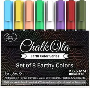 Chalkola 8 Pastel Chalk Markers for Chalkboard Signs, Blackboard - 6mm Tip Chalkola 8 Pastel Chalk Markers for Chalkboard Signs, Blackboard - 6mm Tip