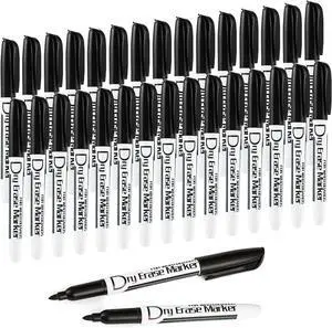 Volcanics Black Dry Erase Markers, Fine Tip, Low Odor, 30 Pack Volcanics Black Dry Erase Markers, Fine Tip, Low Odor, 30 Pack