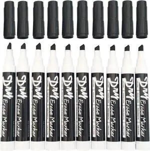 Volcanics Black Dry Erase Markers, Chisel Tip, Low Odor, 10 Pack Volcanics Black Dry Erase Markers, Chisel Tip, Low Odor, 10 Pack