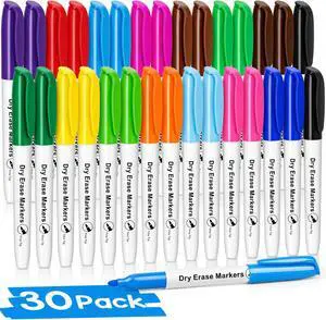 V-Opitos 30 Pack Fine Tip Dry Erase Markers - Bulk Whiteboard Erasable Markers in 15 Colors, Ideal for School Classroom Office Supplies, Non-Toxic & Easy Clean for White board V-Opitos 30 Pack Fine Tip Dry Erase Markers - Bulk Whiteboard Erasable Markers in 15 Colors, Ideal for School Classroom Office Supplies, Non-Toxic & Easy Clean for White board