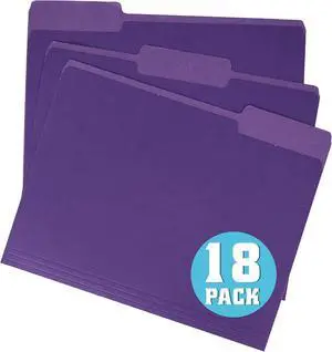 pmybupo File Folders 18 Pack 8.5x11 Inch,1/3 Cut Tab Colored File Folders Letter Size,Office Purple Folders for Document pmybupo File Folders 18 Pack 8.5x11 Inch,1/3 Cut Tab Colored File Folders Letter Size,Office Purple Folders for Document