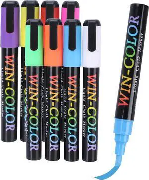 Liquid Chalk Markers Erasable,8 Colours Window Markers,6mm Reversible Tip,Zero Dust,Chalk Markers for Blackboards,Glass,Cars,Restaurant Menu Liquid Chalk Markers Erasable,8 Colours Window Markers,6mm Reversible Tip,Zero Dust,Chalk Markers for Blackboards,Glass,Cars,Restaurant Menu