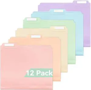 SortRax Plastic File Folders, Pastel Colors, Letter Size, 12-Pack SortRax Plastic File Folders, Pastel Colors, Letter Size, 12-Pack