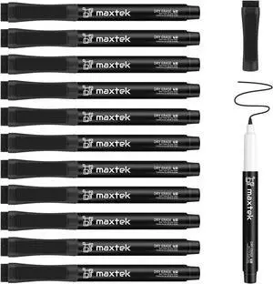 maxtek Dry Erase Markers Ultra Fine Tip Magnetic Black, 12 Count maxtek Dry Erase Markers Ultra Fine Tip Magnetic Black, 12 Count